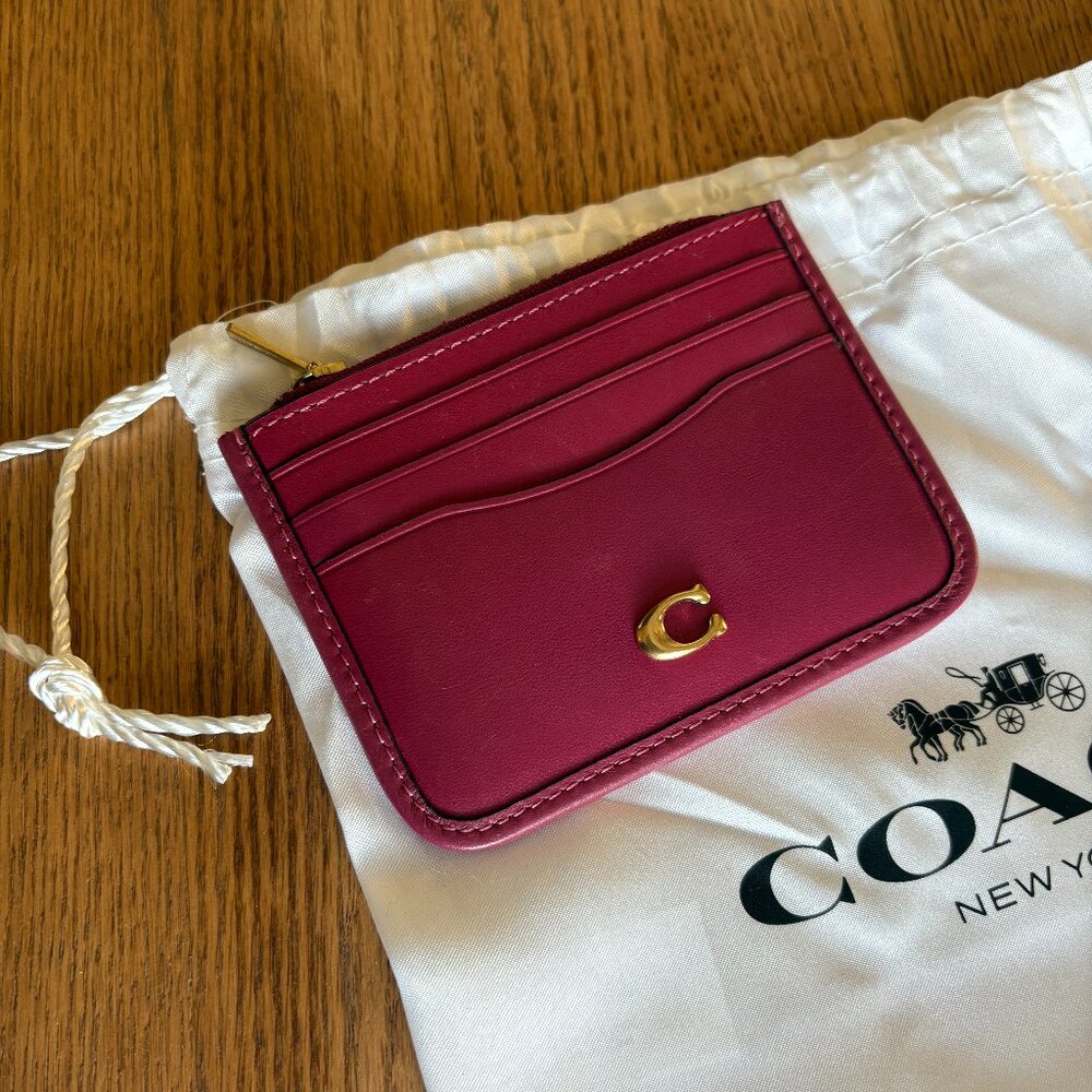NEW Coach Pink Card Case Wallet